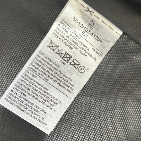 Like New Banana Republic Men's Navy Peacoat Sz XL - Picture 6 of 6